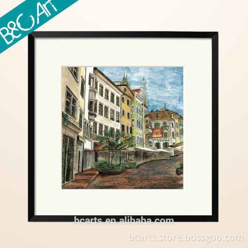 Z(31508) Ultra-clear street wall art modern city house print painting cityscape painting